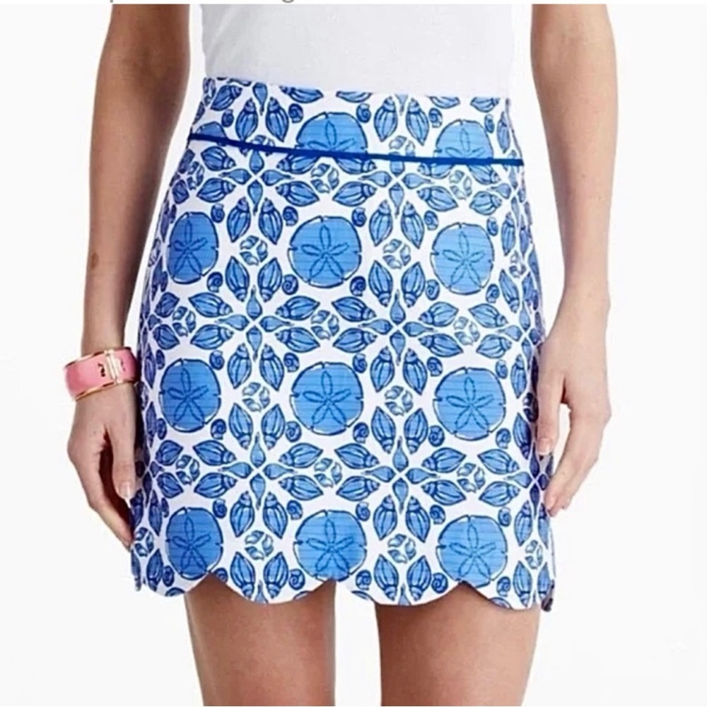 Vineyard Vines Margo Scalloped A Line Mini Skirt 6